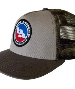 Big Agnes Classic Logo Trucker Hat - Steel / Tiger Camo